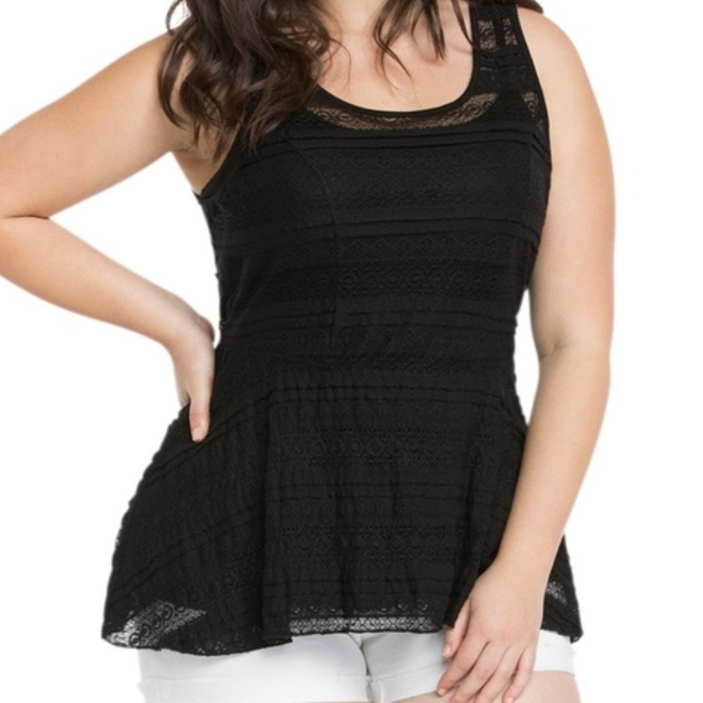 Final Markdown! Torrid Black Lace Tank Top